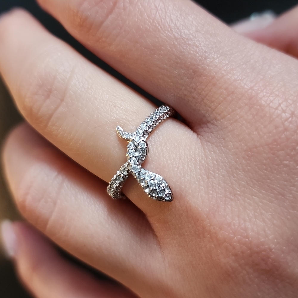 Swarovski Leslie Snake Ring sz8